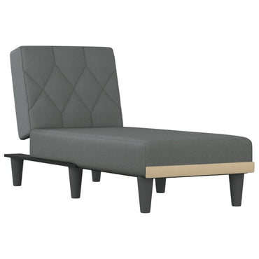 Chaiselongue Dunkelgrau Stoff