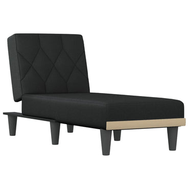 Chaiselongue Schwarz Stoff