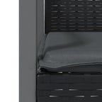 3-tlg. Garten-Essgruppe mit Kissen Poly Rattan und Stahl