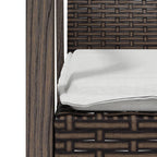 7-tlg. Garten-Essgruppe mit Kissen Poly Rattan und Stahl
