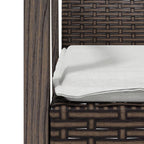 3-tlg. Garten-Essgruppe mit Kissen Poly Rattan und Stahl