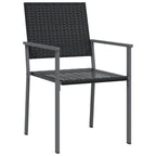 5-tlg. Garten-Essgruppe Poly Rattan und Stahl