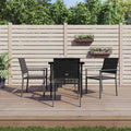 5-tlg. Garten-Essgruppe Poly Rattan und Stahl