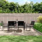 7-tlg. Garten-Essgruppe mit Kissen Poly Rattan und Stahl