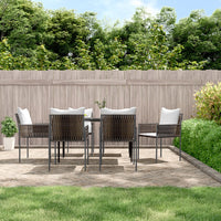 Gartenstühle mit Kissen 6 Stk. Braun 54x61x83 cm Poly Rattan