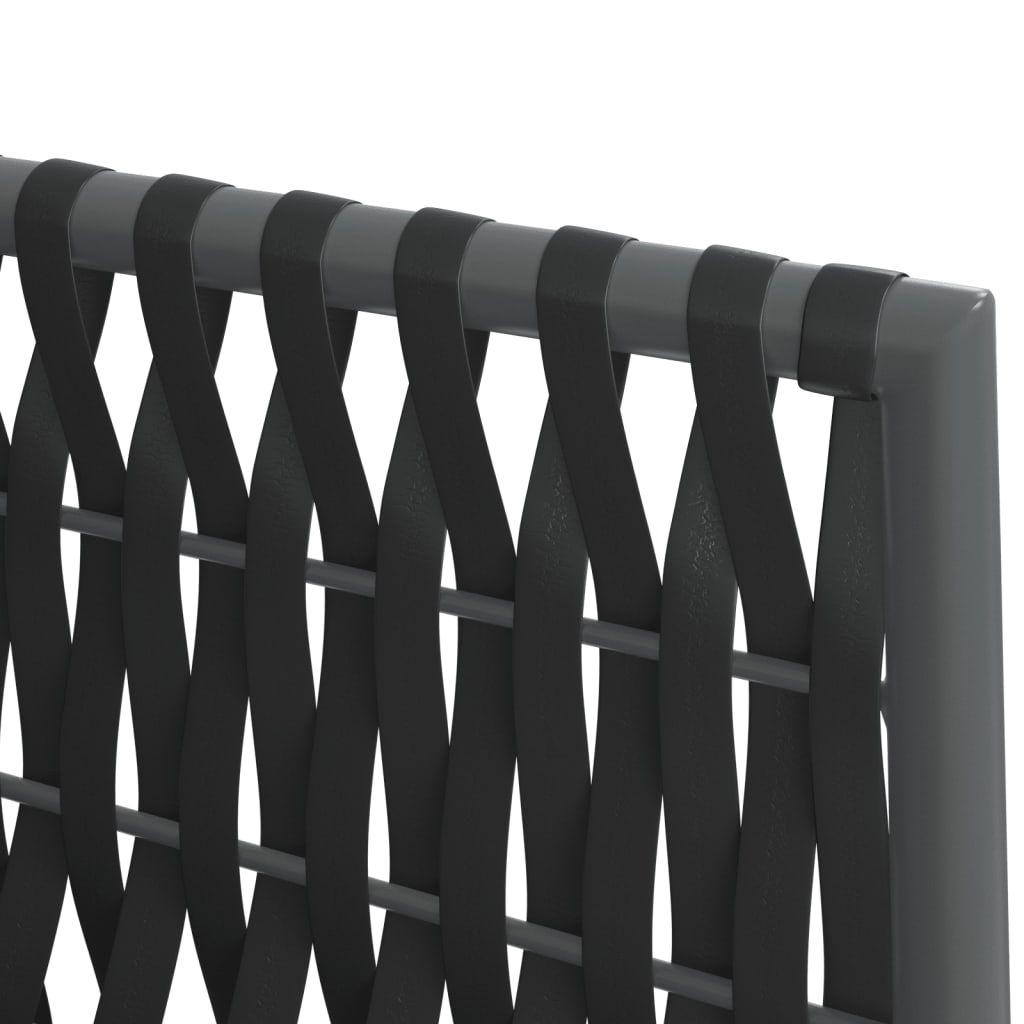 Gartenstühle mit Kissen 4 Stk. Schwarz 54x61x83 cm Poly Rattan