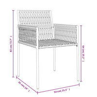 Gartenstühle mit Kissen 4 Stk. Schwarz 54x61x83 cm Poly Rattan