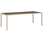 9-tlg. Garten-Essgruppe mit Kissen Beige Poly Rattan