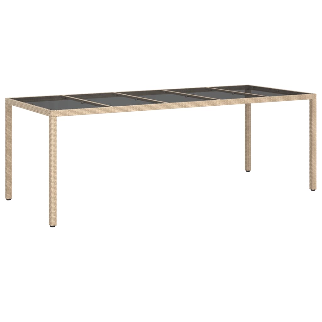 9-tlg. Garten-Essgruppe mit Kissen Beige Poly Rattan