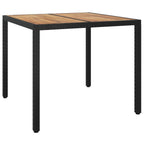5-tlg. Garten-Essgruppe mit Kissen Schwarz Poly Rattan