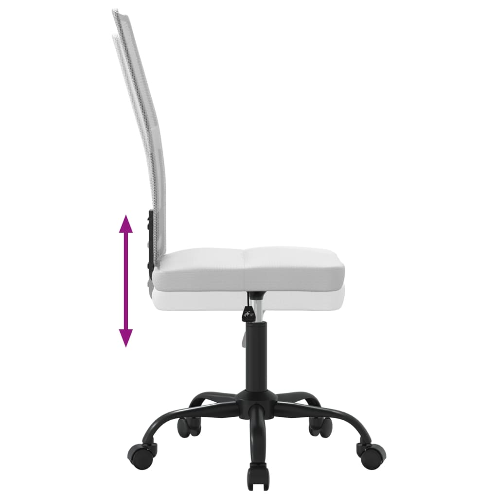 Bürostuhl Höhenverstellbar Weiß Netzstoff