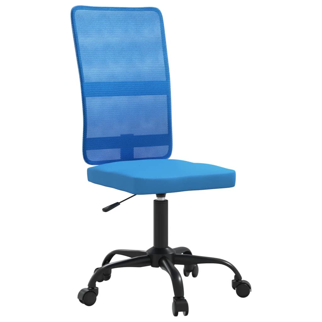 Bürostuhl Höhenverstellbar Blau Netzstoff