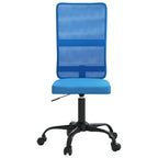 Bürostuhl Höhenverstellbar Blau Netzstoff