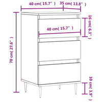 Sideboard Räuchereiche 40x35x70 cm Holzwerkstoff