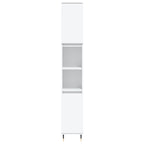 Badschrank Weiß 30x30x190 cm Holzwerkstoff