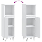 Badschrank Weiß 30x30x100 cm Holzwerkstoff