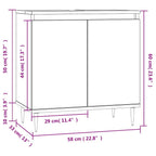 Badschrank Hochglanz-Weiß 58x33x60 cm Holzwerkstoff