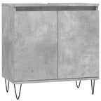 Badschrank Betongrau 58 x 33 x 60 cm Holzwerkstoff