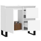 Badschrank Weiß 65x33x60 cm Holzwerkstoff