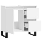 Badschrank Weiß 65x33x60 cm Holzwerkstoff