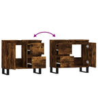 Badschrank Räuchereiche 65x33x60 cm Holzwerkstoff