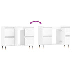 Badschrank Weiß 80x33x60 cm Holzwerkstoff
