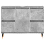 Badschrank Betongrau 80x33x60 cm Holzwerkstoff