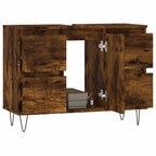 Badschrank Räuchereiche 80x33x60 cm Holzwerkstoff