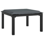 6-tlg. Garten-Lounge-Set Schwarz und Grau Poly Rattan