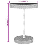 5-tlg. Gartenbar-Set Schwarz Poly Rattan & Massivholz Akazie