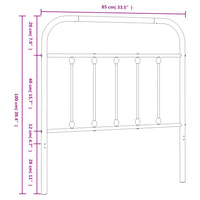 Kopfteil Metall Weiß 80 cm