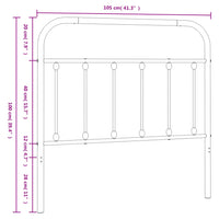 Kopfteil Metall Weiß 100 cm