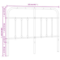 Kopfteil Metall Weiß 120 cm