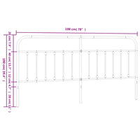 Kopfteil Metall Weiß 193 cm