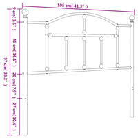 Kopfteil Metall Weiß 100 cm