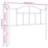 Kopfteil Metall Weiß 107 cm