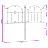 Kopfteil Metall Weiß 120 cm