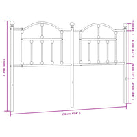 Kopfteil Metall Weiß 150 cm