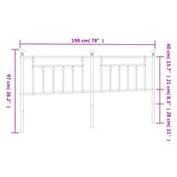 Kopfteil Metall Weiß 193 cm