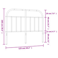 Kopfteil Metall Weiß 120 cm