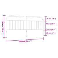 Kopfteil Metall Weiß 200 cm