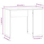 Schreibtisch Grau Sonoma 100x55x75 cm Holzwerkstoff