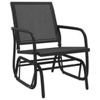 3-tlg. Garten-Lounge-Set Schaukel Schwarz Textilene und Stahl
