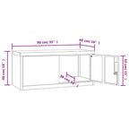 Aktenschrank Hellgrau 90x40x40 cm Stahl