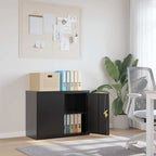 Aktenschrank Schwarz 90x40x70 cm Stahl