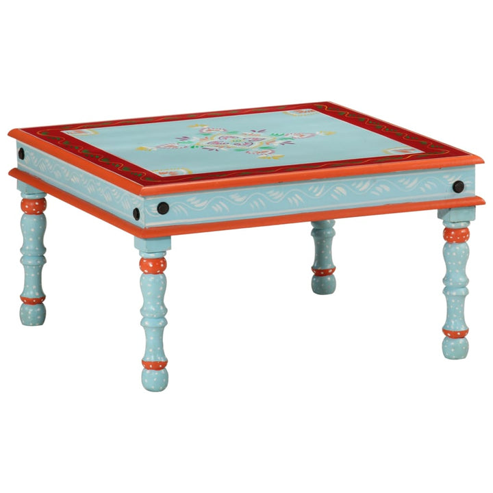 Couchtisch Blau Handbemalt Massivholz Mango