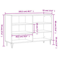 Sideboard Räuchereiche 103,5x35x70 cm Holzwerkstoff