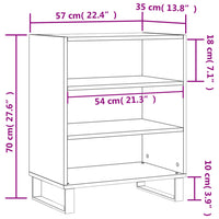 Sideboard Räuchereiche 57x35x70 cm Holzwerkstoff