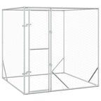 Outdoor-Hundezwinger Silbern 2x2x2 m Verzinkter Stahl