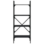 Bücherregal 4 Fächer Schwarz 56x31,5x138,5 cm Holzwerkstoff